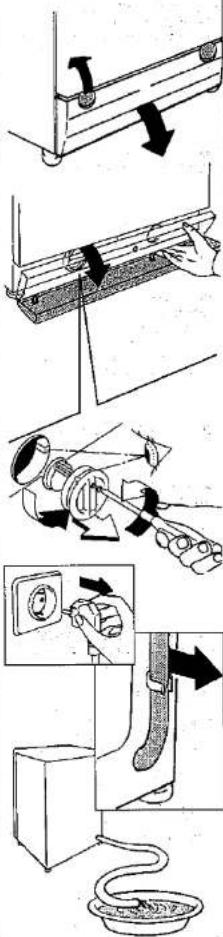 Diagram illustrating a procedure for installing or adjusting a pipe, showing steps from lifting to cleaning and pouring into a basin.