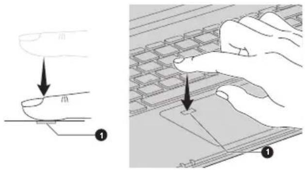 Dynabook Satellite Pro L50-G-11J - Afbeelding 4-2 De vingerafdruksensor gebruiken - 1