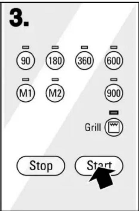 3. 90 180 360 600 M1 M2 900 Grill Stop Start