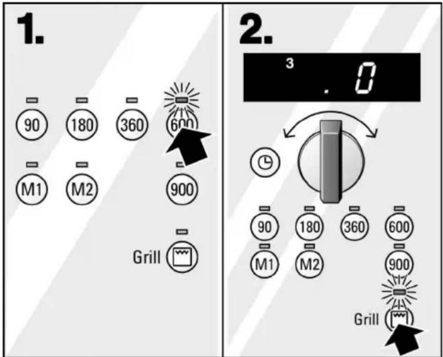 1. 90 180 360 600 M1 M2 900 Grill 2. 3 . 0 90 180 360 600 M1 M2 900 Grill