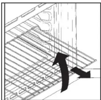 Technical line drawing of a ceiling grating with an arrow indicating direction (no text or symbols)