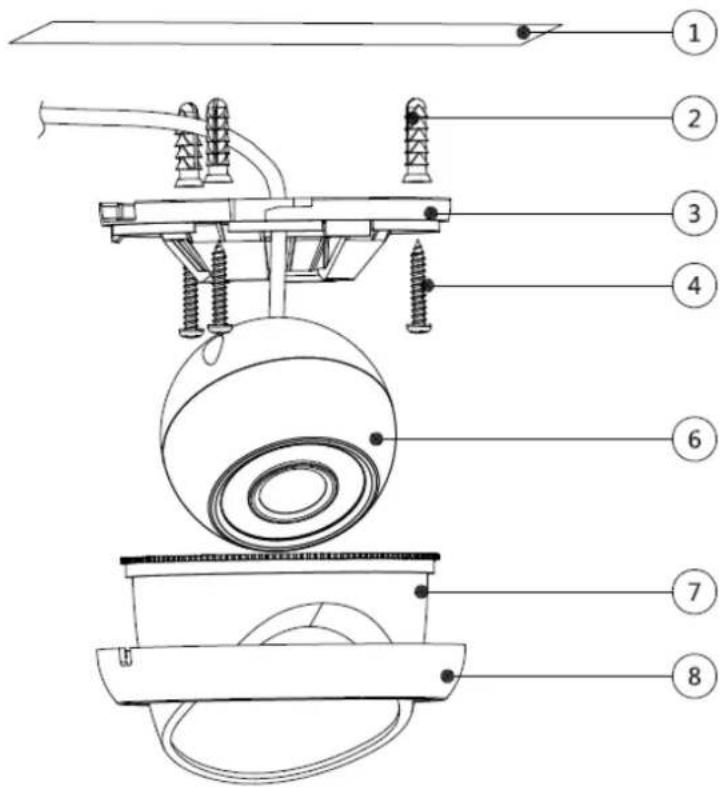 Dahua Technology Lite HAC-HDW2231MP-0280B - Installation for Model C and Model D - 1