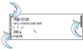 High 07:00 GRILL POWER COOK TIME 200 g /WHIGH