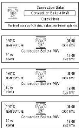 SNEL VERWARMEN ① MENU ② Automatic Manual Special Traditional cooking functions ③ ^ ✓ OK SELECT ④ ⑤ ⑥ GEBRIUK DEZE FUNCTIE om de lege oven voor te verwarmen. VOORVERWARMEN moet altijd worden gedaan met een lege oven, net als bij een gewone oven.