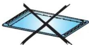 Illustration of a smartphone with a blue screen crossed out by two black diagonal lines (no text or symbols)