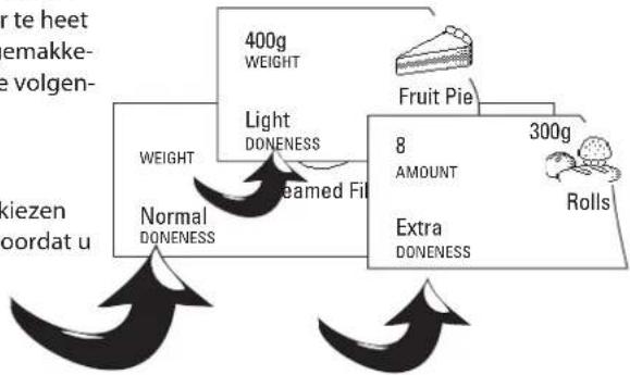 400g WEIGHT Light DONENESS Normal DONENESS Weight Steamed Fit Fruit Pie 8 AMOUNT Extra DONENESS 300g Rolls te heet emakke- e volgen- kiezen oordat u