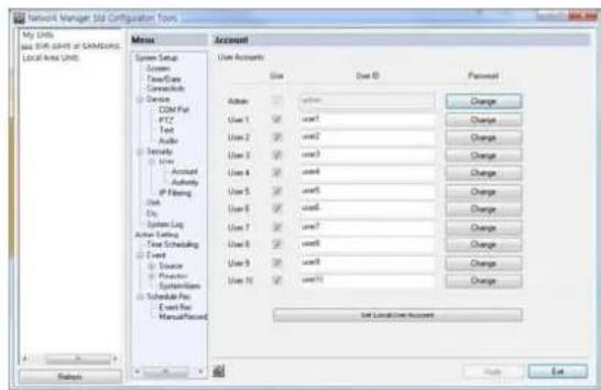 Hanwha SVR-960C - Connection User setup - 1