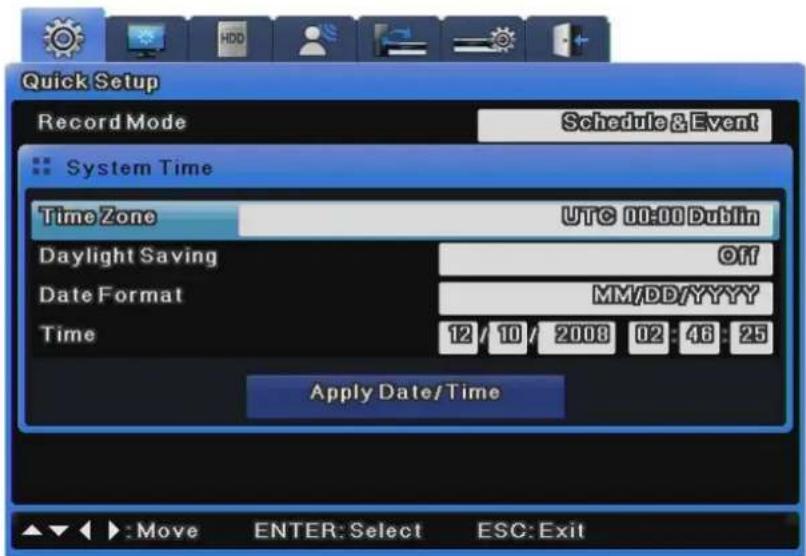 Hanwha SVR-960C - Time Setup - 1