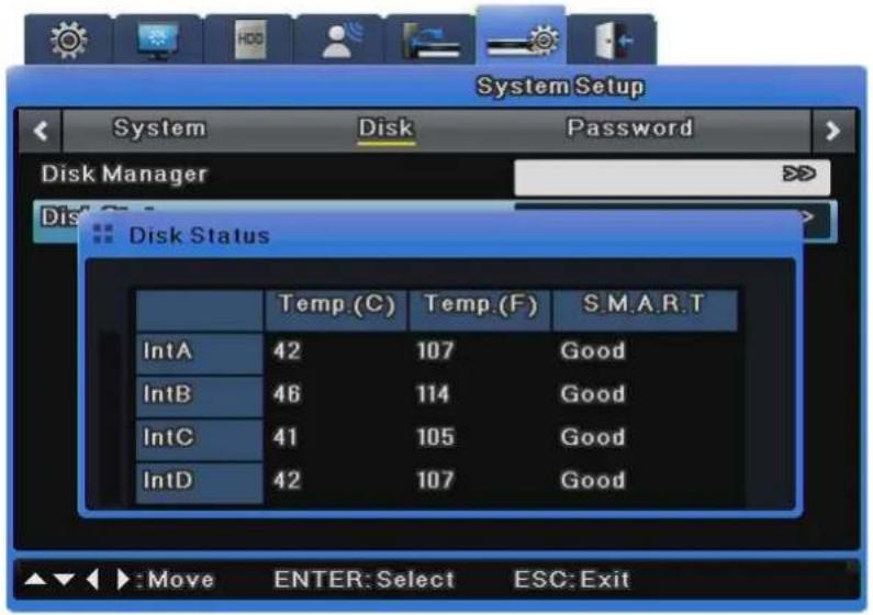 Hanwha SVR-960C - Disk Status - 1