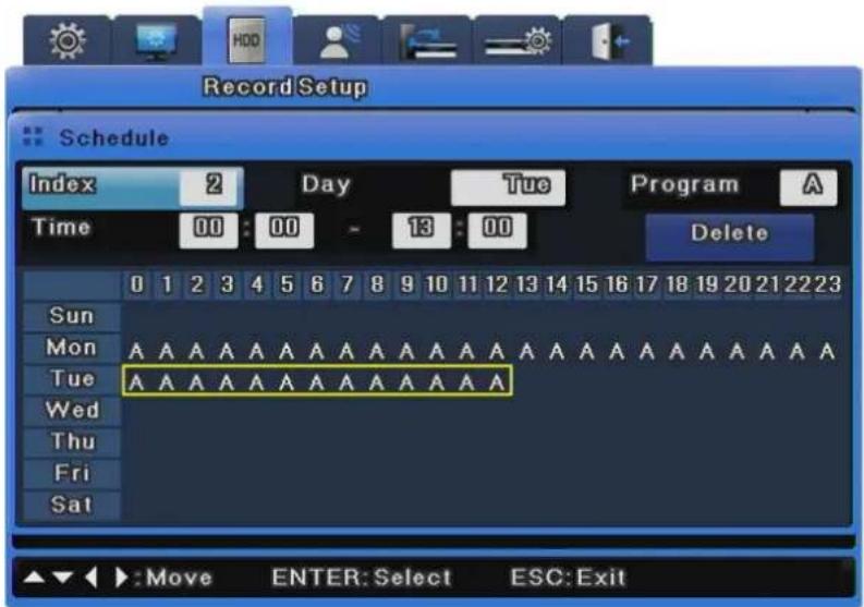 Hanwha SVR-960C - Schedule Recording Settings - 2