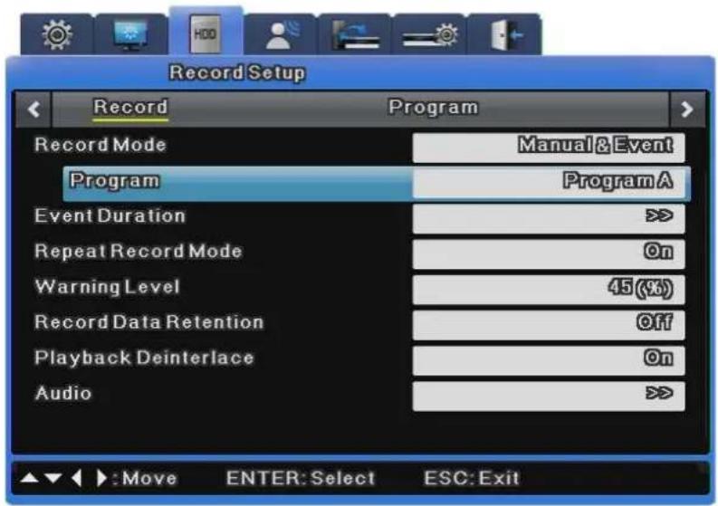 Hanwha SVR-960C - Evnet Record Setup - 1
