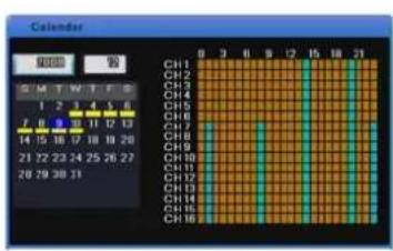 Hanwha SVR-960C - Calendar Search - 1