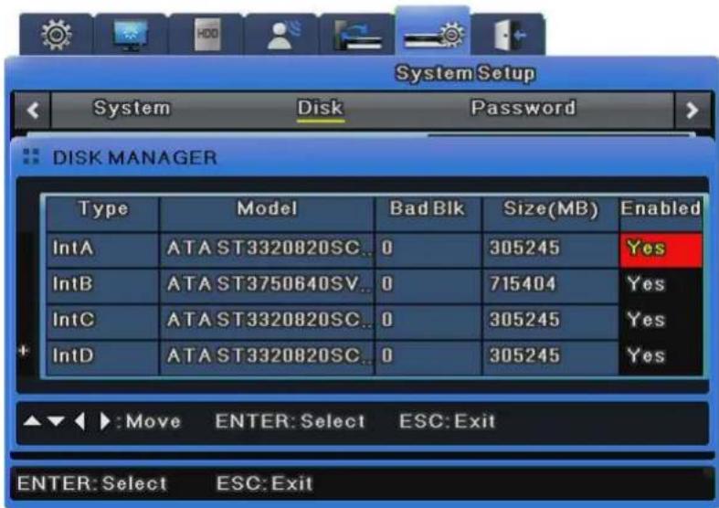 Hanwha SVR-960C - Disk Manager - 1