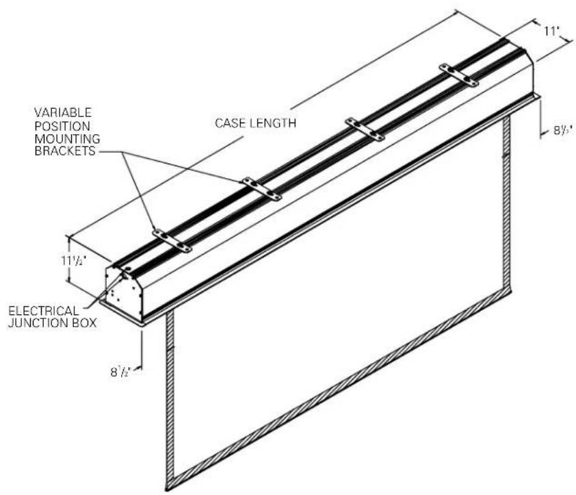 DA-LITE Large Advantage Deluxe Electrol 36861 - LESS SCREEN DROP - 4