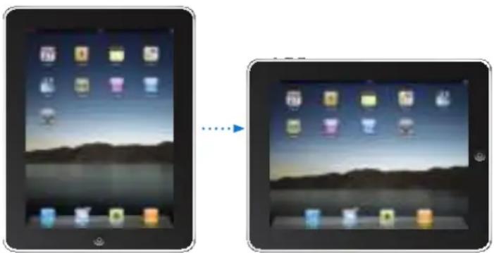 APPLE iPad 2019 - Het scherm staand of liggend weergeven - 1