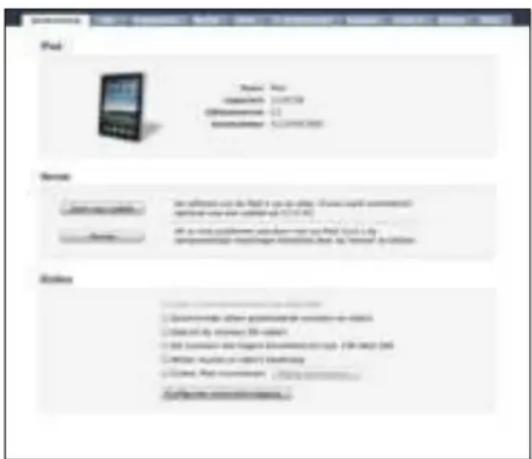 APPLE iPad 2017 - De verschillende configuratiepanelen voor de iPad in iTunes - 1