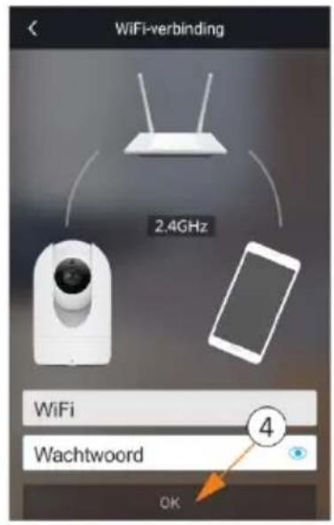 WiFi-verbinding 2.4GHz WiFi Wachtwoord OK