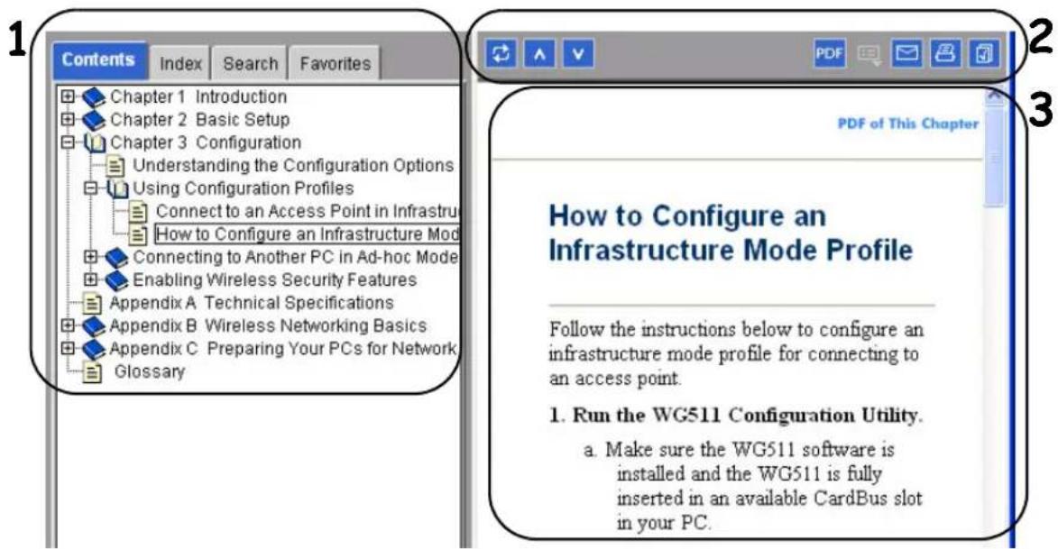 Contents Index Search Favorites Chapter 1 Introduction Chapter 2 Basic Setup Chapter 3 Configuration Understanding the Configuration Options Using Configuration Profiles Connect to an Access Point in Infrastru How to Configure an Infrastructure Mod Connecting to Another PC in Ad-hoc Mode Enabling Wireless Security Features Appendix A Technical Specifications Appendix B Wireless Networking Basics Appendix C Preparing Your PCs for Network Glossary PDF of This Chapter How to Configure an Infrastructure Mode Profile Follow the instructions below to configure an infrastructure mode profile for connecting to an access point. 1. Run the WG511 Configuration Utility. a. Make sure the WG511 software is installed and the WG511 is fully inserted in an available CardBus slot in your PC.