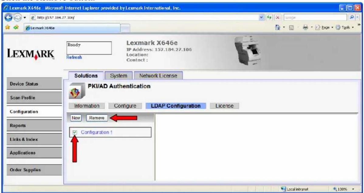 Lexmark X646e - Microsoft Internet Explorer provided by Lexmark International, Inc. http://157.184.27.106/ Lexmark X646e Ready Refresh Lexmark X646e IP Address: 157.184.27.106 Location: Contact : Device Status Scan Profile Configuration Reports Links & Index Applications Order Supplies Solutions Sys…