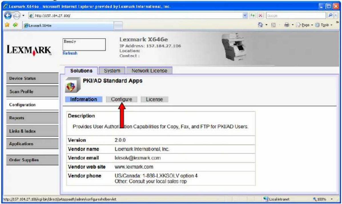 Lexmark X646e - Microsoft Internet Explorer provided by Lexmark International, Inc. http://157.184.27.106/ Lexmark X646e Ready Refresh Lexmark X646e IP Address: 157.184.27.106 Location: Contact : Solutions System Network License Device Status Scan Profile Configuration Reports Links & Index Applicat…