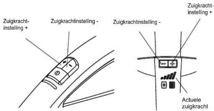 Zuigkracht-instelling + Zuigkrachtinstelling - Zuigkrachtinstelling - Zuigkracht-instelling + Actuele zuigkracht