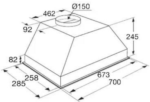 Ø150 462 92 82 258 285 673 700 245