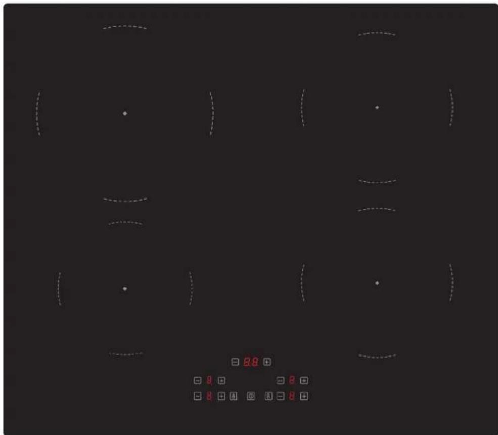 Digital display screen showing a grid of white dot patterns and a red numeric input field with '8.0' and control buttons below.