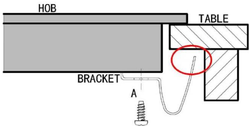 HOB TABLE BRACKET A