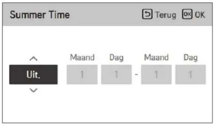 Summer Time Terug OK Uit. Maand Dag Maand Dag 1 1 - 1 1