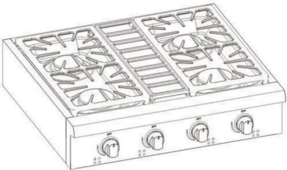 Thor TRH30P - PROFESSIONAL GAS RANGETOP - 1