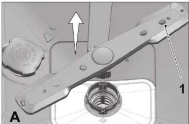 BEKO DSN04311X - Sproeiarm onder - 1