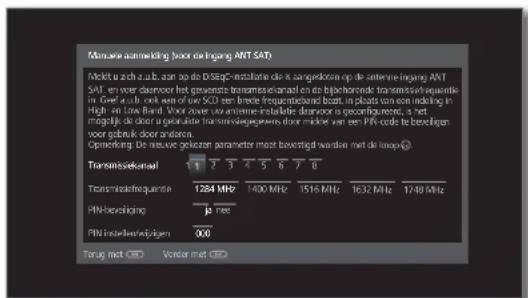 LOEWE Reference ID 55 - Instelmogelijkheden voor de satellietinstallatie (DiSEqC-installatie (centrale één-kabelantenne)): - 13