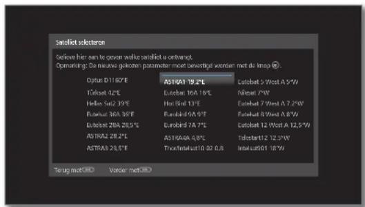 LOEWE Reference ID 55 - Instelmogelijkheden voor de satellietinstallatie (Enkele satelliet): - 1