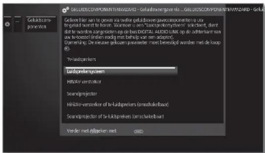 LOEWE Reference ID 55 - Geluidscomponentenwizard oproepen - 2