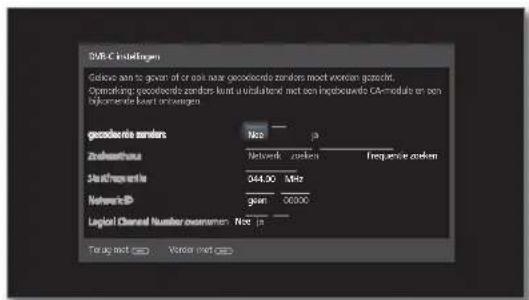 LOEWE Reference ID 40 - Instelmogelijkheden voor de DVB-C-ontvangst: - 4
