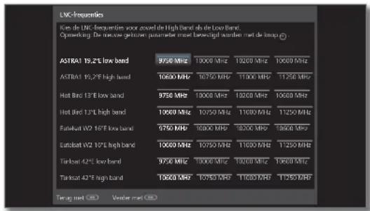 LOEWE Reference ID 40 - Instelmogelijkheden voor satellietinstallatie (max. 4 satellieten op DiSEqC-multischakelaar): - 7