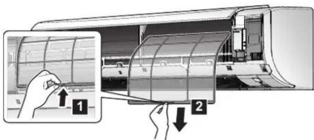 DAIKIN FTXF71A - Voorpaneel openen - 2