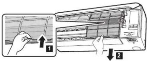 DAIKIN FTXA20AW - Luchtfilters reinigen - 1
