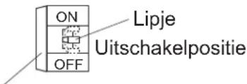 ON OFF Lipje Uitschakelpositie