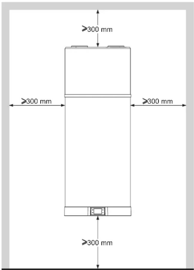 ≥300 mm ≥300 mm ≥300 mm ≥300 mm