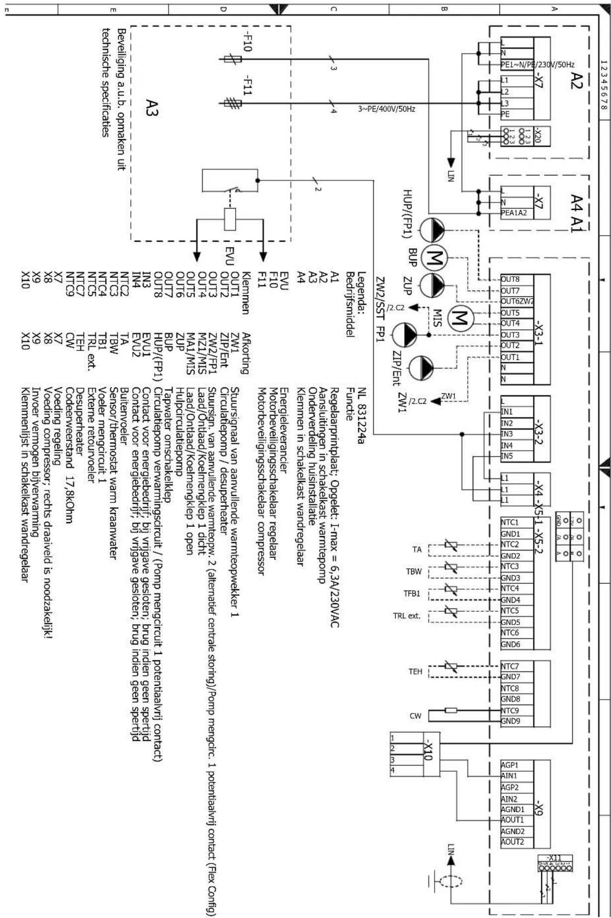 Alpha innotec LWP 450-LUX - LWP 450AR3 Aansluitschema 1/2 - 1