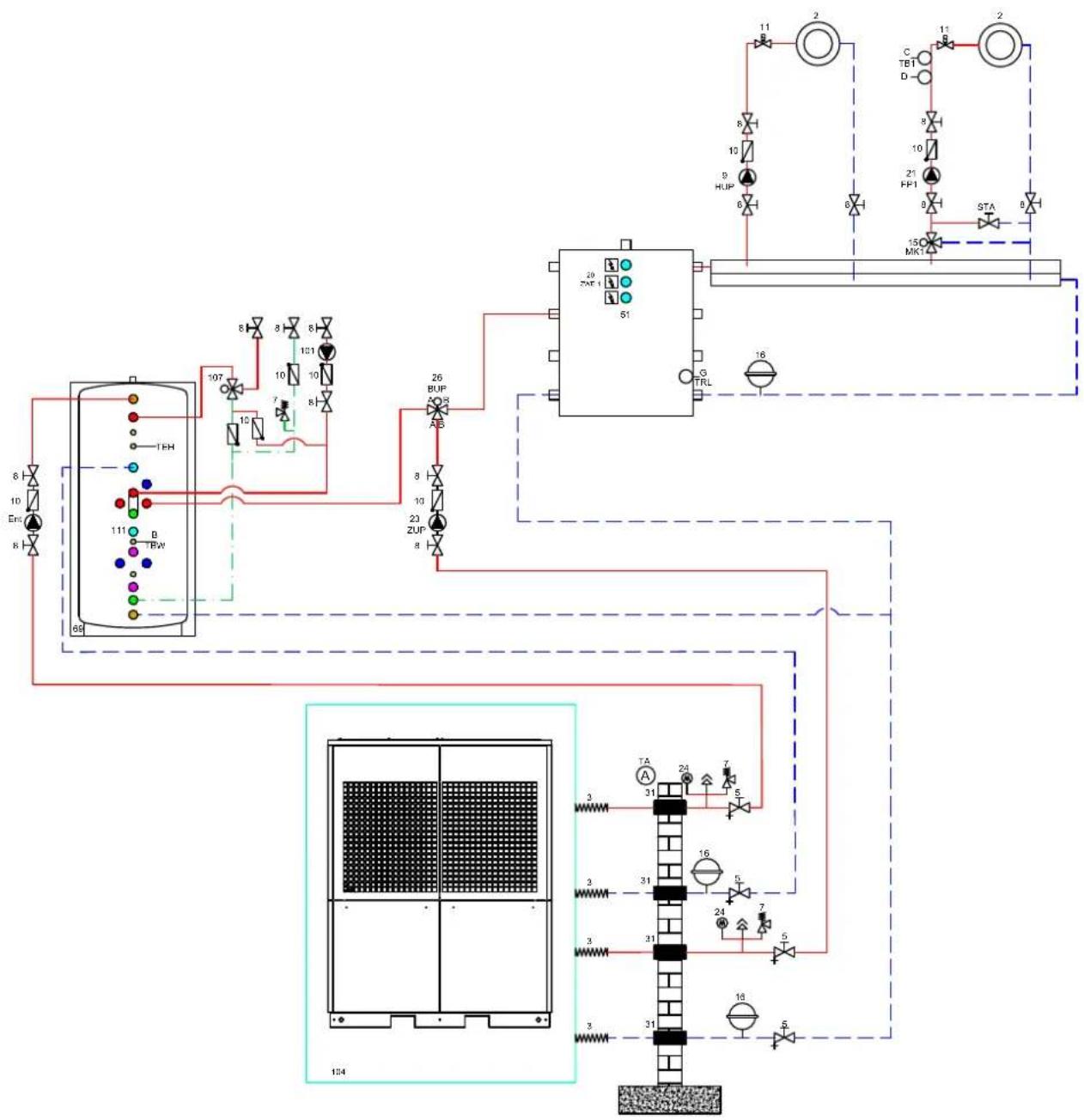 Alpha innotec LWP 450-LUX - Aansluiting condensaatleiding binnenLWP 4 - 2