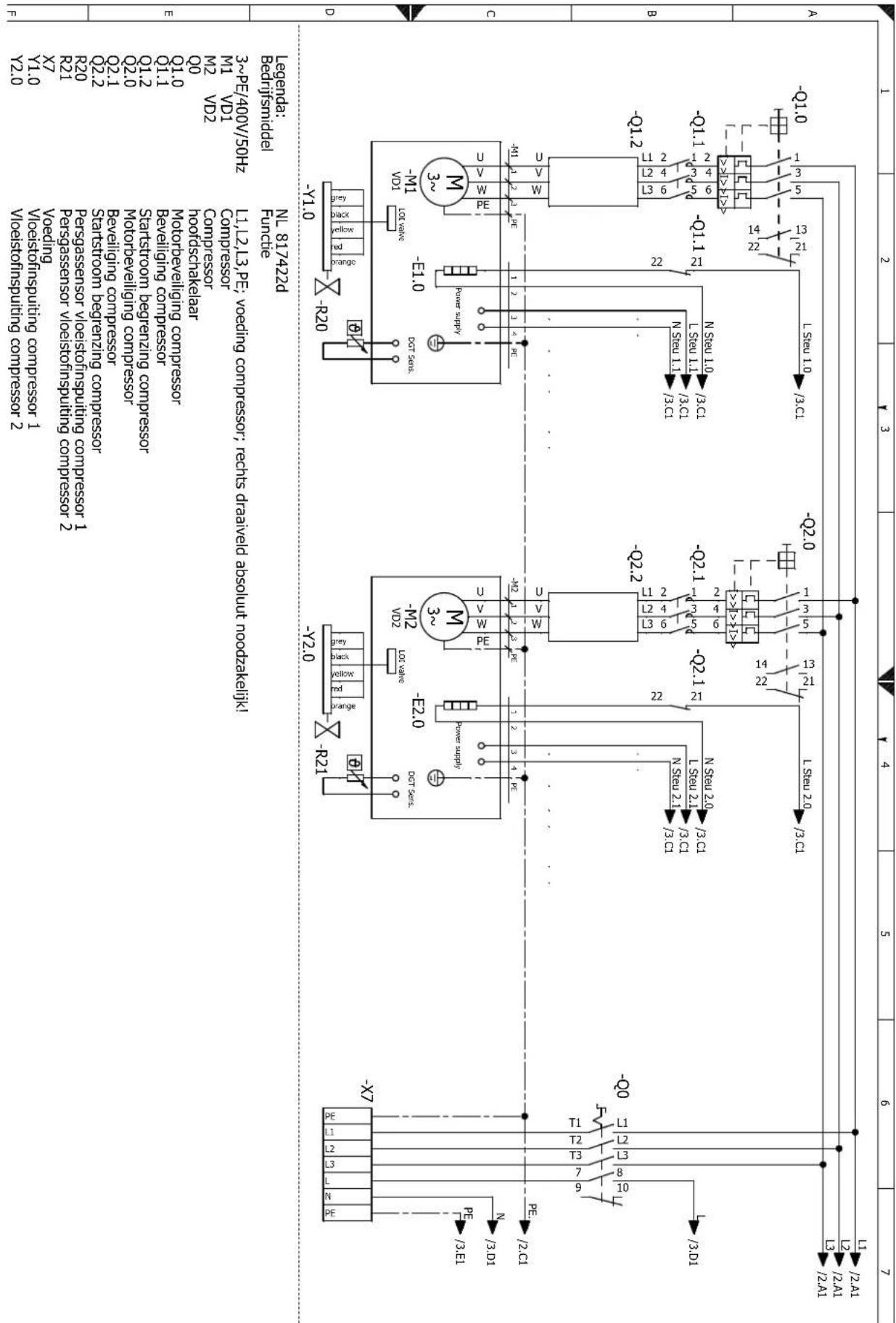 Legendade: NL 817422d beidifsmiddel 3~PE/400V/50HZ LL1,12,L3,PE: voeding compressor; rechts drawivel absolute noozakelewki M1 VD1 Compressor M2 VD2 Compressor Y1.0 Voelding Y2.0 Voelding Y1.0 Voelding Y7 Verdealing Perpassensor voeldisotinsputning compressor 2 R21 Perpassensor voeldisotinsputning compressor 1 R20 Perpassensor voeldisotinsputning compressor 1 R21 Perpassensor voeldisotinsputning compressor 2 R21 Perpassensor voeldisotinsputning compressor 1 R20 Perpassensor voeldisotinsputning compressor 2 R21 Perpassensor voeldisotinsputning compressor 1 R21 Perpassensor voeldisotinsputning compressor 2 R21 Perpassensor voeldisotinsputning compressor 1 R21 Perpassensor voeldisotinsputning compressor 2 R21 Perpassensor voeldisotinsputning compressor 1 R21 Perpassensor voeldisotinsputning compressor Roedshakerlear Roofdeshaclear O0 O1.0 O1.0 O1.1 O1.1 O1.2 O2.0 O2.0 O2.1 O2.1 O2.2 O2.2 O2.2 O2.2 O2.2 O2.2 O2.2 O2.2 O2.2 O2.2 O2.2 O2.2 O2.2 O2.2 O2.2 O2.2 O2.2 O2.2 O2.2 O2.2 O2.0 Mototheeling compressor Mototheeling compressor Mototheeling compressor Mototheeling compressor Mototheeling compressor Mototheeling compressor Mototheeling compressor Mototheeling compressor Mototheeling compressor Mototheeling compressor Mototheeling compressor Mototheeling compressor Mototheeling compressor Mototheweging compressor Mototheweging compressor Mototheweging compressor Mototheweging compressor Mototheweging compressor Mototheweging compressor Mototheweging compressor Mototheweging compressor Mototheweging compressor Mototheweging compressor Motothewegling compressor Motothewegling compressor Motothewegling compressor Motothewegling compressor Motothewegling compressor Motothewegling compressor Motothewegling compressor Motothewegling compressor Motothewegling compressor Motothewegling compressor Motothewegening compressor Motothewegening compressor Motothewegening compressor Motothewegening compressor Motothewegening compressor Motothewegening compressor Motothewegening compressor Motothewegening compressor Motothewegening compressor Motothewegening compressor Motothewegling compressor Motothewegling compressor Motothewegling compressor Motothewegling compressor Motothewegling compressor Motothewegling compressor Motothewegling compressor Motothewegling compressor Motothewegling compressor Mototheweging compressor Motothewegling compressor Motothewegling compressor Motothewegling compressor Motothewegling compressor Motothewegling compressor Motothewegling compressor Motothewegling compressor Motothewegling compressor