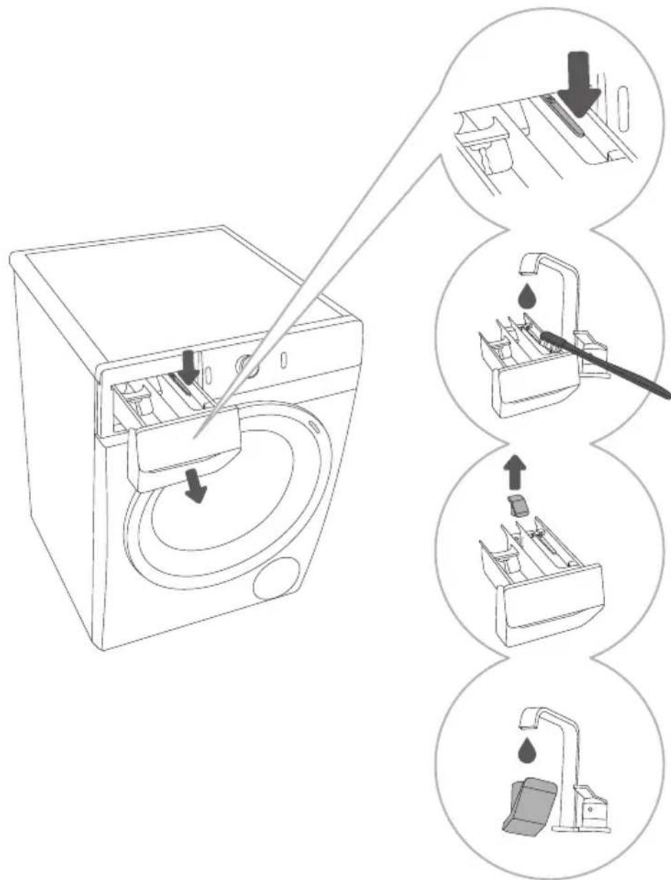 HISENSE WFGA801619VMQ - DE DOSEERBAK SCHOONMAKEN - 1