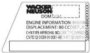 Wacker Neuson BS70-2 - Betekenis van de labels - 7