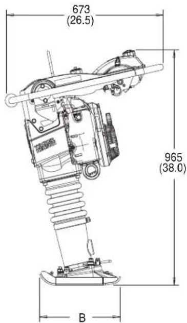 673 (26.5) 965 (38.0) B