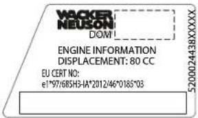 Wacker Neuson BS60-2 - Betekenis van de labels - 6