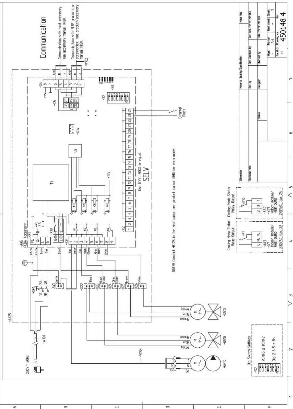 Nibe PCM S40 - Elektrisch schema - 1