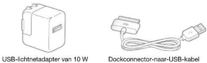 USB-lichtnetadapter van 10 W Dockconnector-naar-USB-kabel