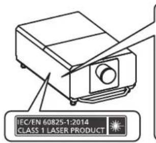 IEC/EN 60825-1:2014 CLASS 1 LASER PRODUCT